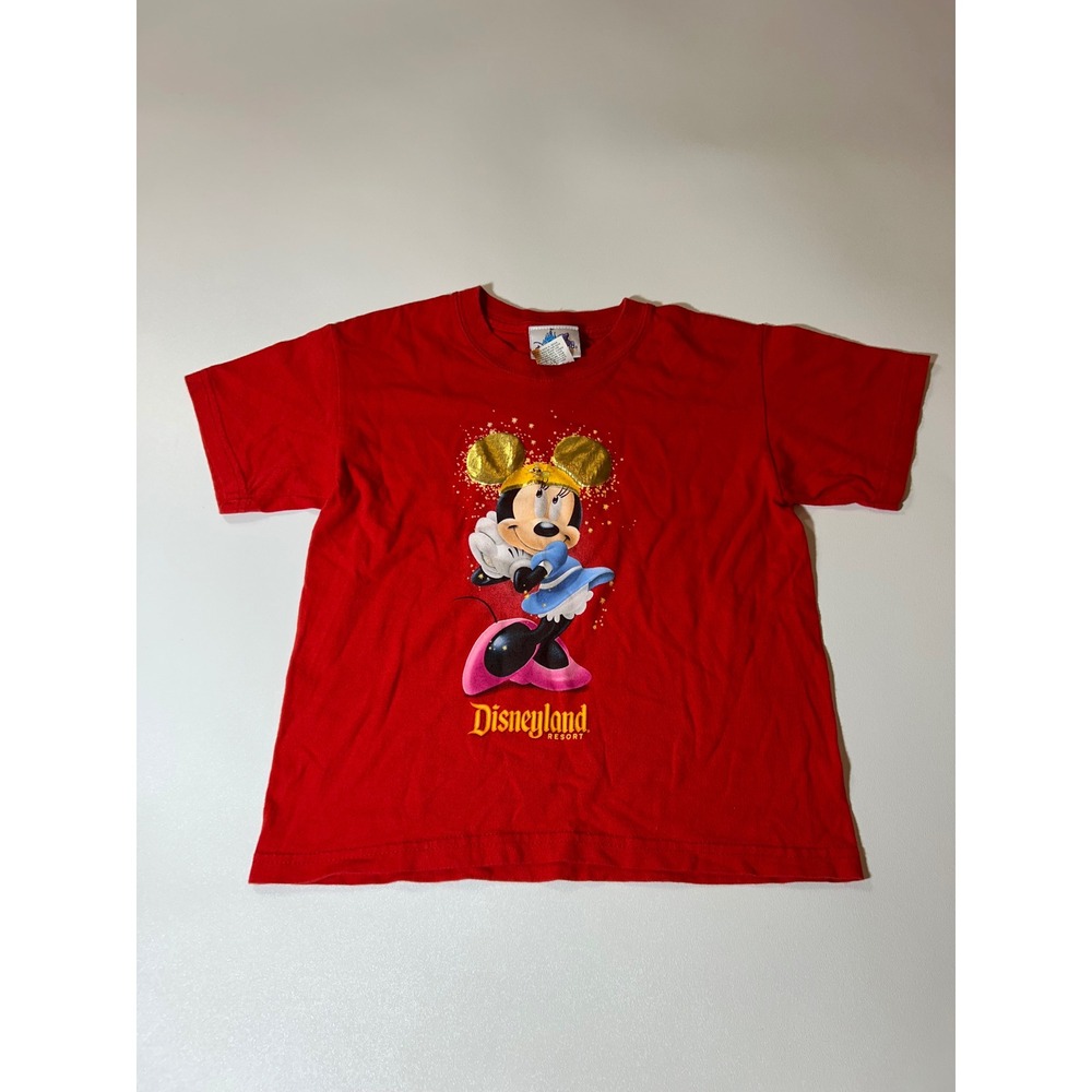 Disneyland Resort Minnie Mouse Kids Small Red Excellent 50th Anniversary Tee